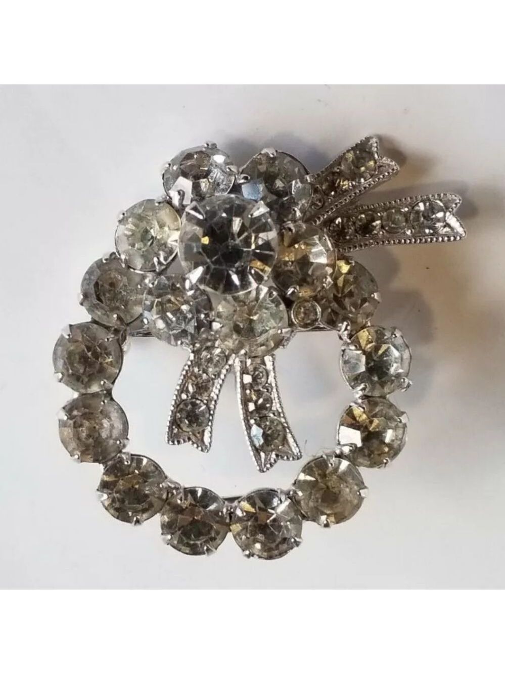Vintage Eisenberg Ice Brooch Crystal Fashion Brooch 1940-50's - Picture 2 of 10